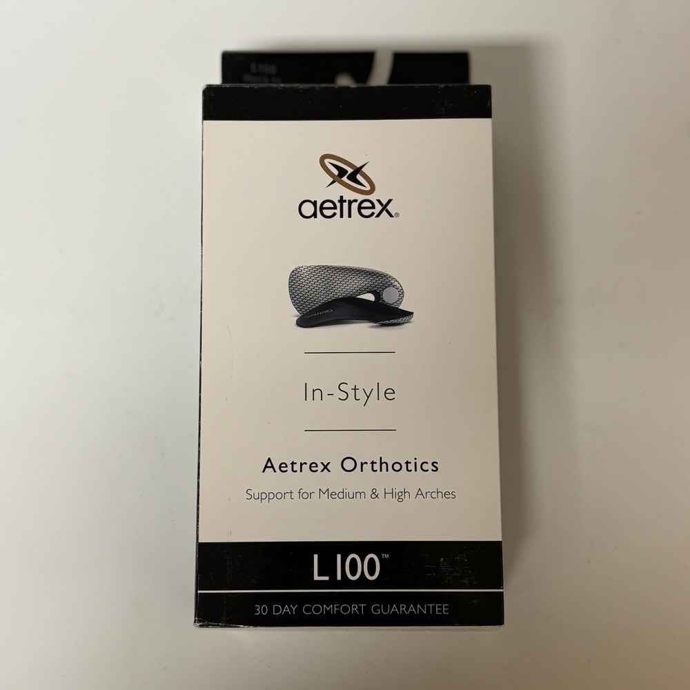 Aetrex L100 In-Style Orthotics Mens 11 Medium High Arch Support Cobra Lynco